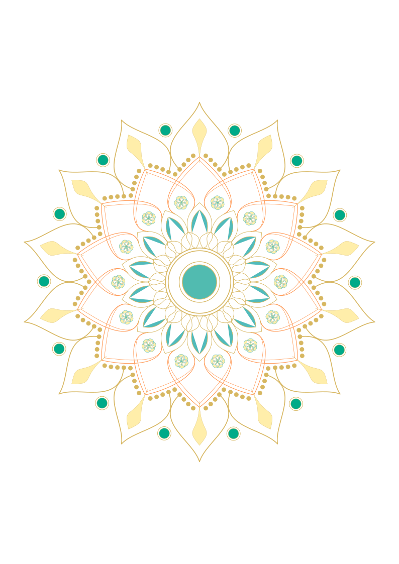 obrazek turkusowej mandali